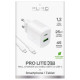 Puro PROLITE 25W USB-A / USB-C wall charger + USB-C - USB-C cable 1.2m - white