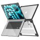 Tech-Protect SmartShell Pro case for MacBook Air 15" 2023-2025 M2 / M3 / M4 - transparent and black