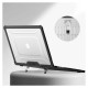 Tech-Protect SmartShell Pro case for MacBook Air 15" 2023-2025 M2 / M3 / M4 - transparent and black