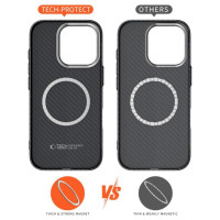 Tech-Protect Ion Carbon MagSafe Case for Samsung Galaxy S25 Ultra - Black