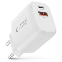Tech-Protect NCA20 PD 20W QC3.0 USB-A / USB-C Wall Charger - White
