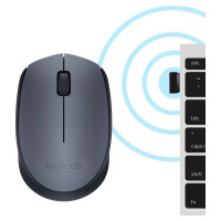 Logitech MOUSE USB OPTICAL WRL M170/GREY 910-004642 LOGITECH