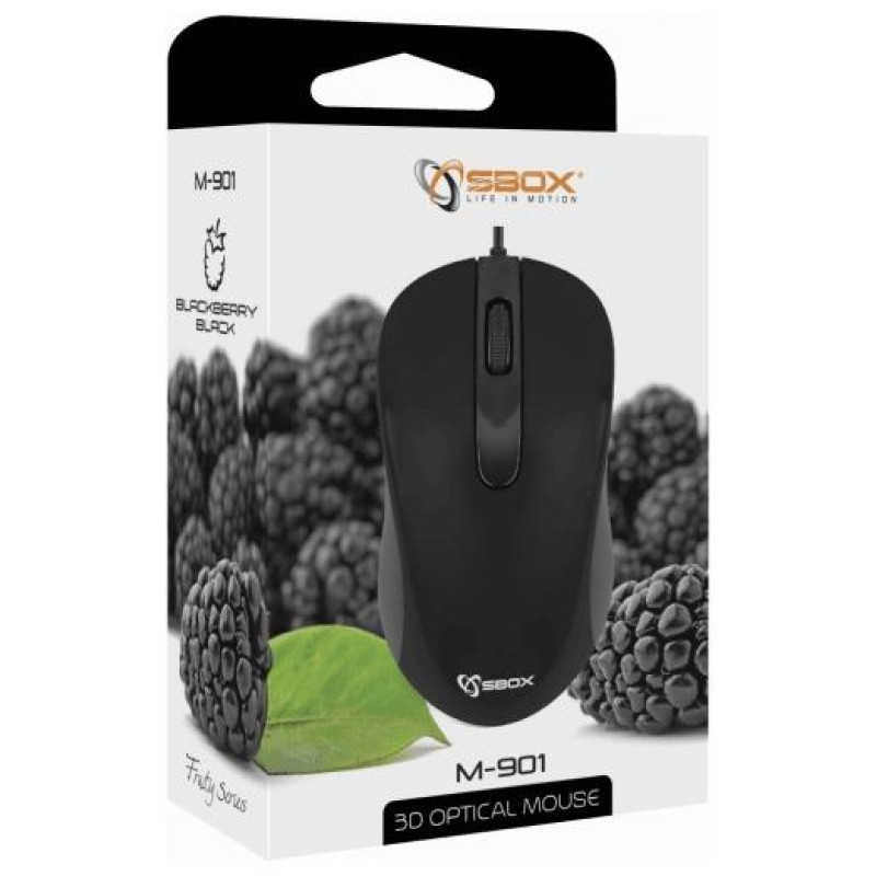 Sbox M-901 Optical Mouse  Black