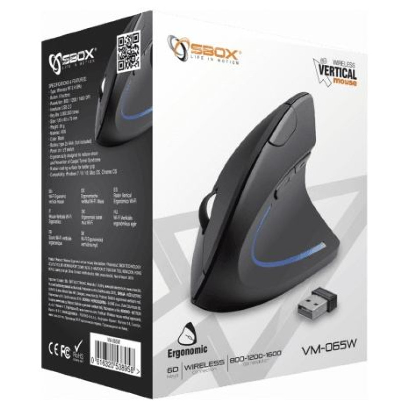 Sbox VM-065W Vertical Mouse