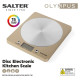 Salter 1036 OLCFEU16 Olympic Disc Electronic Digital Kitchen Scales Gold