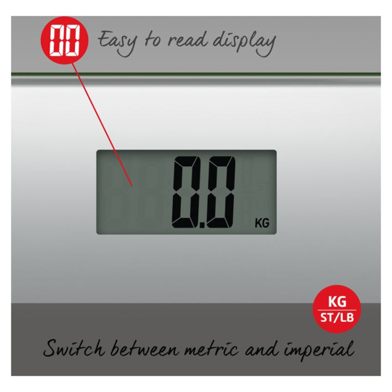Salter 9206 SVSV3RCFEU16  Glass Bathroom Scales