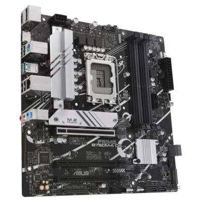 Asus Mainboard|ASUS|Intel B760 Express|LGA1700|Micro-ATX|Memory DDR4|Memory slots 4|1xPCI-Express 4.0 16x|2xM.2|1xHDMI|1xDisplayPort|4xUSB 2.0|2xUSB 3.2|1xPS/2|1xRJ45|3xAudio port|PRIMEB760M-AD4-CSM