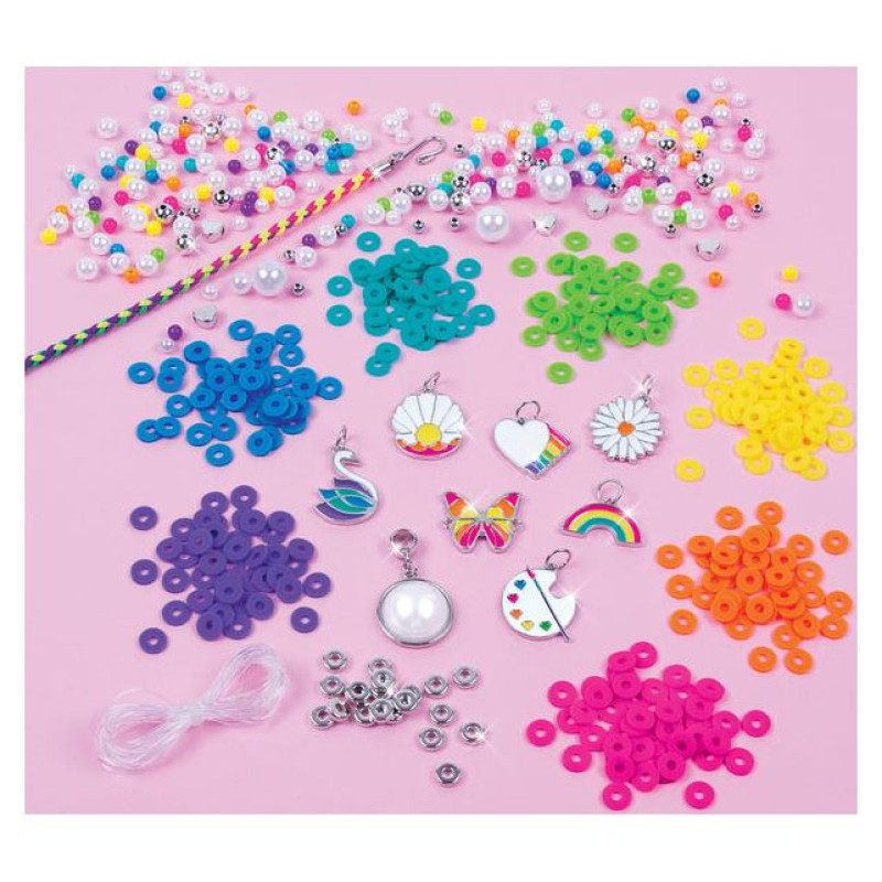 Make It Real DIY Rotaslietu komplekts Varavīksnes un pērles