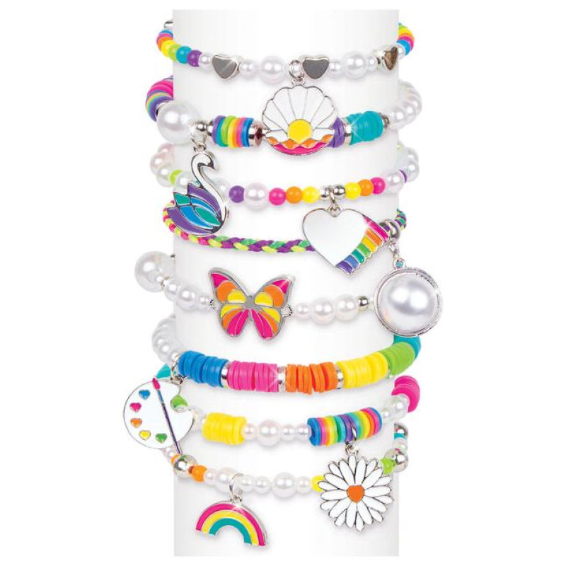 Make It Real DIY Rotaslietu komplekts Varavīksnes un pērles