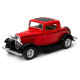 Kinsmart Miniatūrais modelis - 1932 Ford 3-Window Coupe, izmērs 1:34