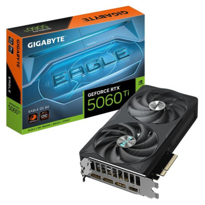 Gigabyte Graphics Card|GIGABYTE|NVIDIA GeForce RTX 5060 Ti|8 GB|GDDR7|128 bit|PCIE 5.0 16x|Dual Slot Fansink|GV-N506TEAGLEOC-8GD