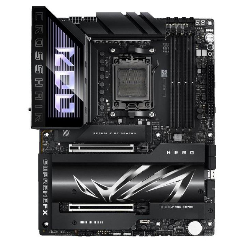 Asus Mainboard|ASUS|AMD X870E|SAM5|ATX|Memory DDR5|Memory slots 4|2xPCI-Express 4.0 16x|2xPCI-Express 5.0 16x|4xM.2|1xHDMI|1xAudio-In|1xAudio-Out|6xUSB 3.2|2xUSB-C|2xUSB4|1xOptical S/PDIF|1xRJ45|ROGCROSSHAIRX870EHERO