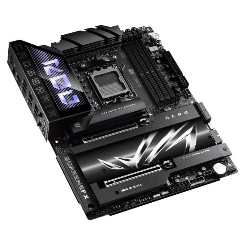 Asus Mainboard|ASUS|AMD X870E|SAM5|ATX|Memory DDR5|Memory slots 4|2xPCI-Express 4.0 16x|2xPCI-Express 5.0 16x|4xM.2|1xHDMI|1xAudio-In|1xAudio-Out|6xUSB 3.2|2xUSB-C|2xUSB4|1xOptical S/PDIF|1xRJ45|ROGCROSSHAIRX870EHERO