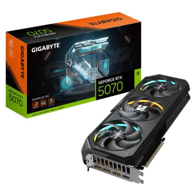 Gigabyte Graphics Card|GIGABYTE|NVIDIA GeForce RTX 5070|12 GB|GDDR7|192 bit|PCIE 5.0 16x|GPU 2625 MHz|Triple slot Fansink|1xHDMI|3xDisplayPort|GV-N5070GAMINGOC-12GD