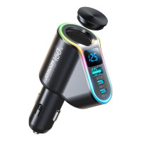 Joyroom fast car charger 4in1 USB-A QC3.0 / 2xUSB-C PD 150W black (JR-CL21)