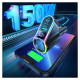 Joyroom fast car charger 4in1 USB-A QC3.0 / 2xUSB-C PD 150W black (JR-CL21)