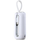 Joyroom mini powerbank 10000mAh Colorful Series 22.5W with 2 built-in USB C and Lightning cables white (JR-L012)