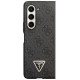 Guess Leather 4G Diamond Triangle case for Samsung Galaxy Z Fold 5 - black