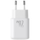 Joyroom JR-TCF20 USB-C PD 20W network charger - white + USB-C / Lightning cable 1m