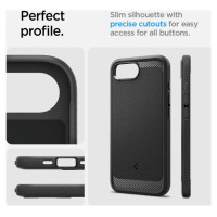Spigen Rugged Armor MagSafe case for iPhone 16e - black