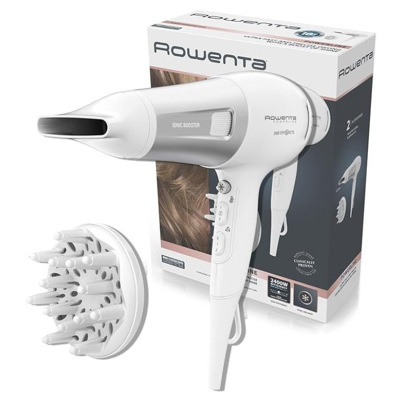 Rowenta fēns Power 2100W, balts/sudraba - CV5930