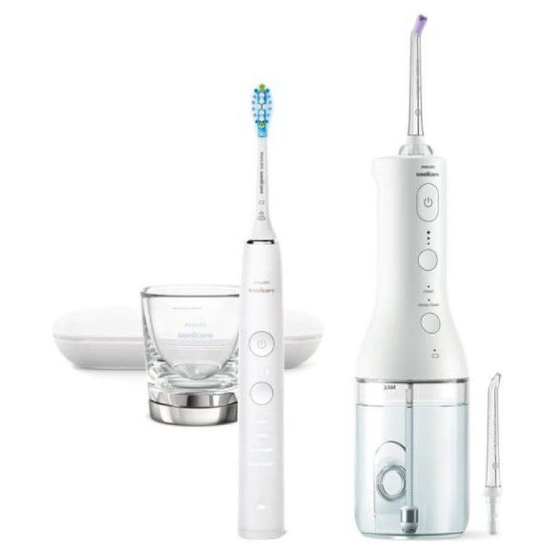 Sonicare Philips Sonicare Cordless Power Flosser DiamondClean 9000 mutes dobuma irrigators, balts - HX3886/41