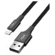 Baseus cable USB 4in1 Lightning / 2x USB Type C / micro USB cable in nylon braid 3.5A 1.2m black (CA1T4-B01)