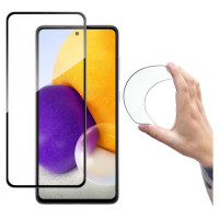 Wozinsky Full Cover Flexi Nano Glass Hybrid Screen Protector with frame for Samsung Galaxy A72 4G black