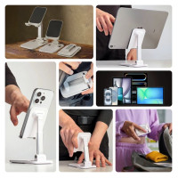 Wozinsky Desk Phone Stand Tablet Stand Foldable White (WFDPS-W1)