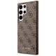 Guess GUHCS23LG4GFBR S23 Ultra S918 brown/brown hard case 4G Metal Gold Logo