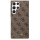 Guess GUHCS23LG4GFBR S23 Ultra S918 brown/brown hard case 4G Metal Gold Logo