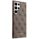 Guess GUHCS23LG4GFBR S23 Ultra S918 brown/brown hard case 4G Metal Gold Logo