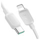 Joyroom Multi-Color Series A14 USB-C / Lightning 20W cable 1.2 m - white