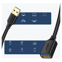 Ugreen cable extension cable USB 3.0 (female) - USB 3.0 (male) adapter 1m black (10368)