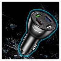 Wozinsky WCCAW 50W 4x USB-A QC car charger - white