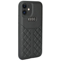 Audi Genuine Leather iPhone 12/12 Pro 6.1" black/black hardcase AU-TPUPCIP12P-Q8/D1-BK
