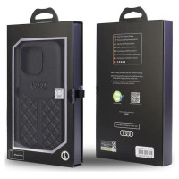 Audi Genuine Leather iPhone 13 Pro / 13 6.1" black/black hardcase AU-TPUPCIP13P-Q8/D1-BK