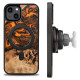 Bewood Wood and resin case for iPhone 15 MagSafe Bewood Unique Orange - orange and black