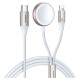 Joyroom 2 in 1 Lightning cable and inductive charger for Apple Watch 1.5m white (S-IW012)