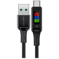 Acefast C7-04 USB-A USB-C 60W 1.2m cable with display - black