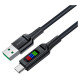 Acefast C7-04 USB-A USB-C 60W 1.2m cable with display - black