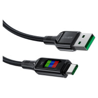 Acefast C7-04 USB-A USB-C 60W 1.2m cable with display - black