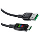 Acefast C7-04 USB-A USB-C 60W 1.2m cable with display - black