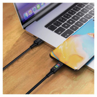 Acefast C7-04 USB-A USB-C 60W 1.2m cable with display - black