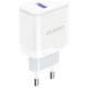 Dudao A20EU USB-A 18W network charger - white + USB-A - USB-C cable