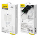 Dudao A20EU USB-A 18W network charger - white + USB-A - USB-C cable