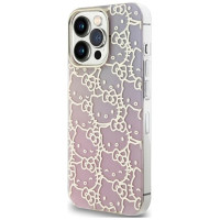 Hello Kitty IML Gradient Electrop Crowded Kitty Head case for iPhone 13 Pro / 13 - pink
