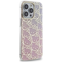 Hello Kitty IML Gradient Electrop Crowded Kitty Head case for iPhone 13 Pro / 13 - pink