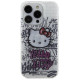 Hello Kitty IML Kitty On Bricks Graffiti case for iPhone 14 Pro Max - white