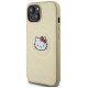 Hello Kitty Leather Kitty Head MagSafe case for iPhone 15 - gold